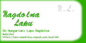 magdolna lapu business card